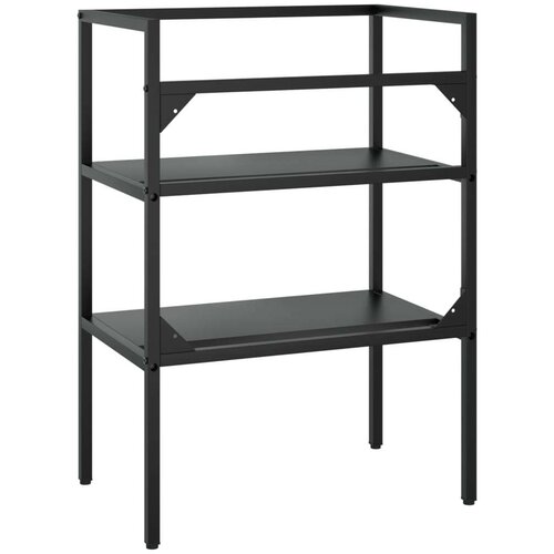 VidaXL okvir za kupaonski umivaonik crni 59 x 38 x 83 cm željezni Slike