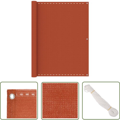  The Living Store Balkonsko platno oranžno 120x500 cm HDPE - Balkonsko Platno, (21743137) Slike