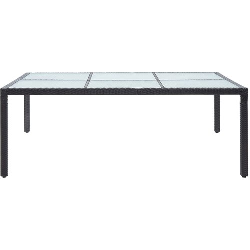 Maison Chic zunanja jedilna miza - kuhinjska miza - jedilni stol črna 200x150x74 cm poli ratan, (21715408) Cene
