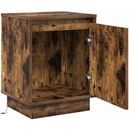  Noćni ormar s 2 pcs Dimljeni hrast 39 x 34.5 x 50 cm Slike