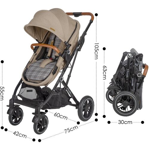 Coccolle Otro&amp;scaron;ki voziček Ravello 3 in 1 travel system Moonlit grey Slike