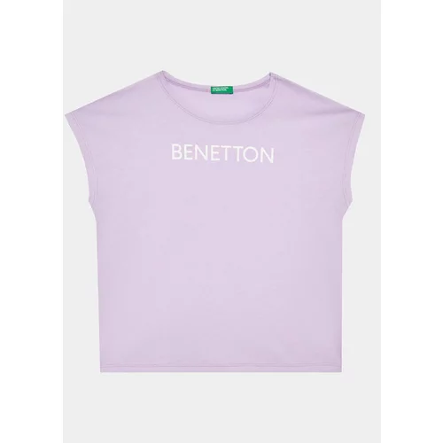 United Colors Of Benetton Majica 3I1XC10C0 Vijolična Regular Fit