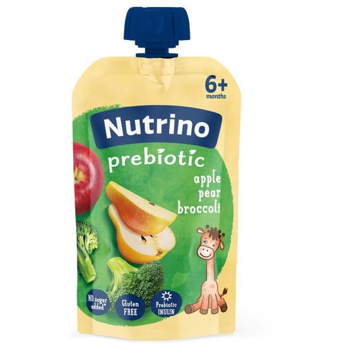 Nutrino Junior Nutrino Prebiotic pire jabuka, kru&amp;scaron;ka i brokoli 100g Slike