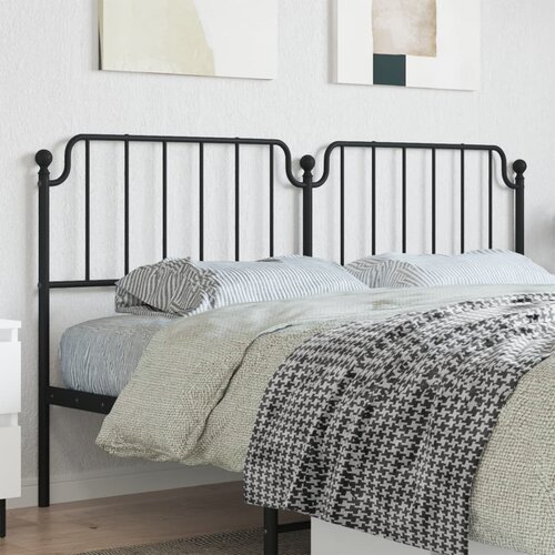 vidaXL Kovinsko posteljno vzglavje črno 180 cm Cene