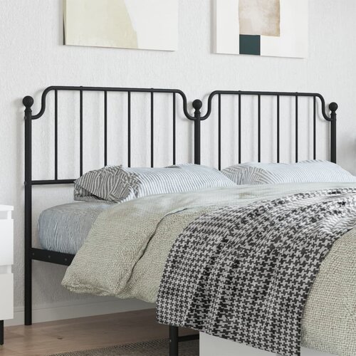 vidaXL Metalno uzglavlje crno 180 cm Cijene