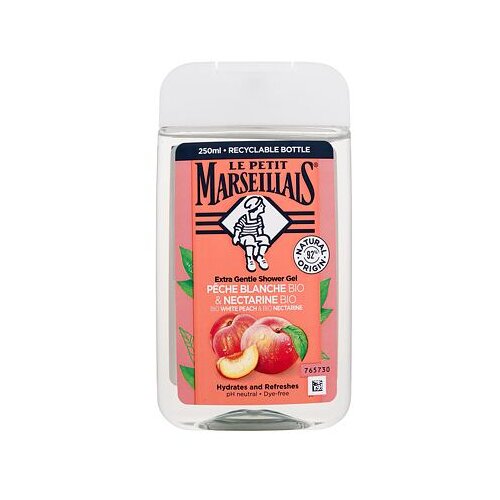 Le Petit Marseillais Extra Gentle Shower Gel Organic White Peach &amp;amp; Organic Nectarine hidratantni i osvježavajući gel za tu&amp;scaron;iranje 250 ml za žene Slike