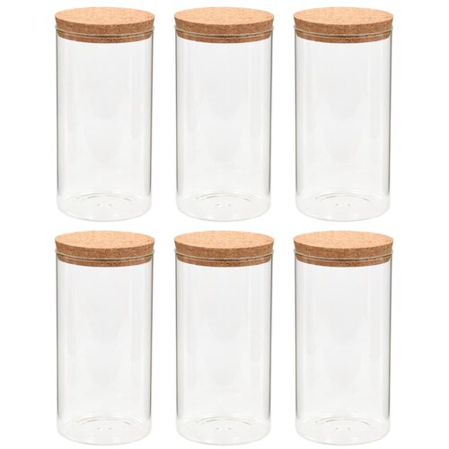  Staklenke za pohranu s plutenim poklopcima 6 kom 1100 ml Slike