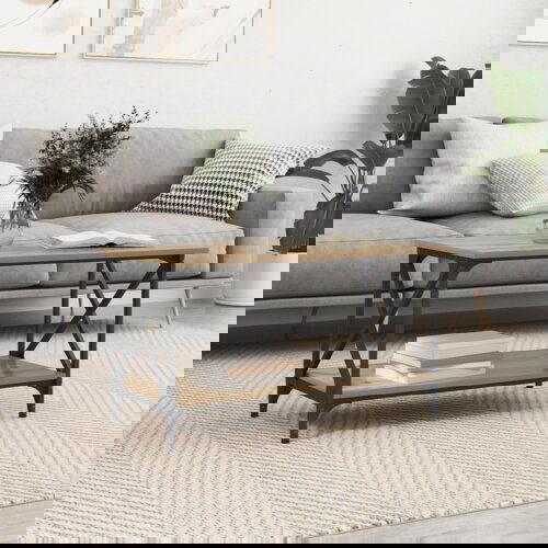 VidaXL Kava Stol hrast artisan 80 x 45 x 45.5 cm Konstruirano drvo Slike