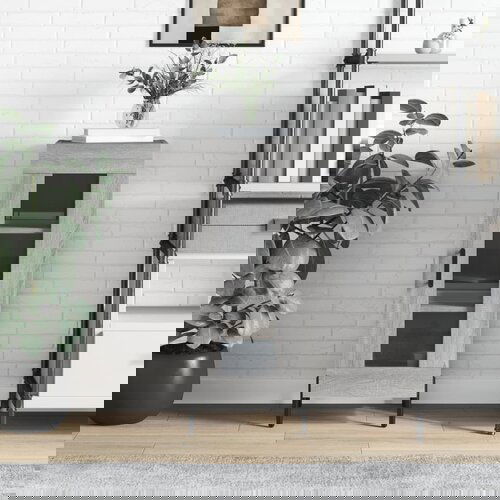 The Living Store Komoda siva sonoma 34,5x34x90 cm inženirski les - Komoda, (21663495) Slike