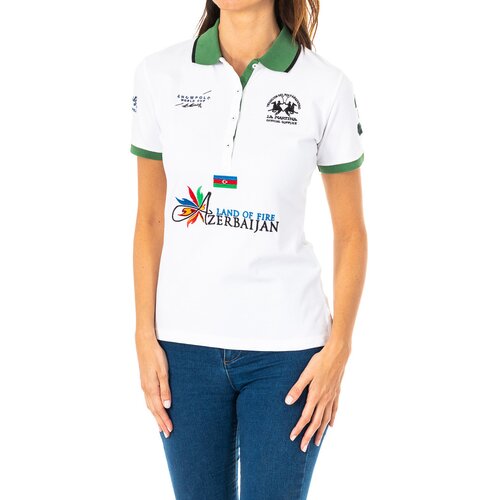 La Martina Polo majice kratki rokavi 2WPH32-00001 Bela Slike