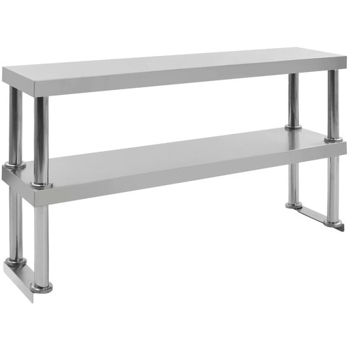 vidaXL Polica za radni stol s 2 razine 120x30x65 cm nehrđajući čelik Cijene