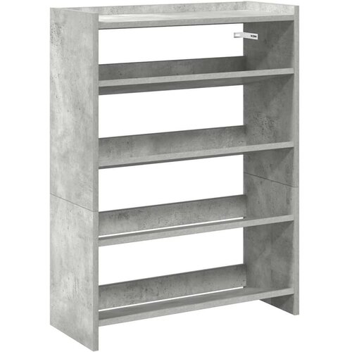 VidaXL stalak za cipele boja betona 80x25x61,5 cm konstruirano drvo Slike