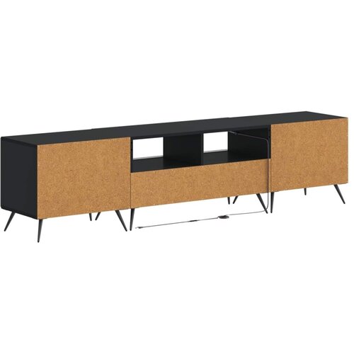  5-dijelni LED TV ormarić Crna Konstruirano drvo - Crna 81 cm Slike