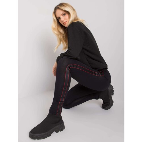 RUE PARIS Leggings-RV-LG-7377.05P-black Slike