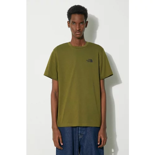 The North Face Kratka majica M S/S Simple Dome Tee moška, zelena barva, NF0A87NGPIB1