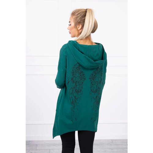 Kesi Sweatshirt with a print of wings green Cijene