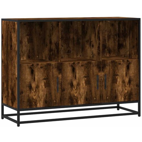 Maison Chic Komoda - Predalnik dimljeni hrast 100x35x76 cm inženirski les, (21718013) Slike