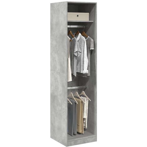  Ormar siva boja betona 50 x 50 x 200 cm od iverice Slike