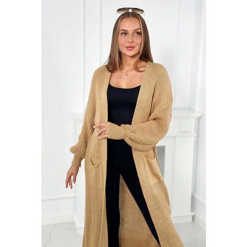 Kesi Long cardigan camel sweater Slike