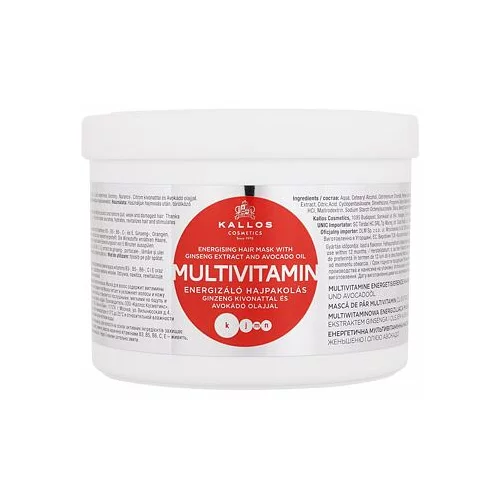 Kallos Cosmetics Multivitamin maska za kosu za suhu kosu 500 ml