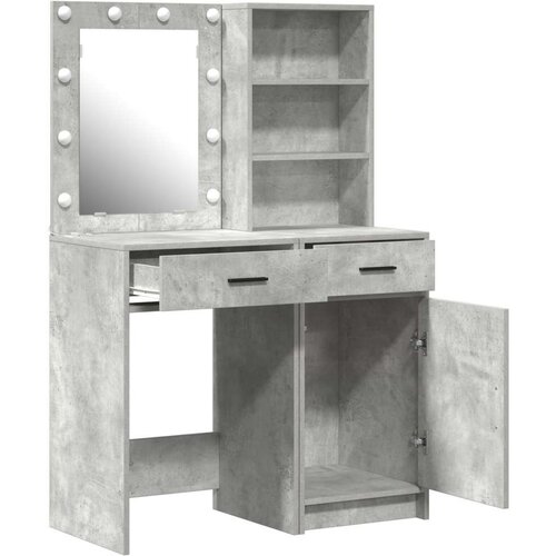 VidaXL Set od 2 Betonski sivi MDF s betonskim efektom Kompaktno Slike