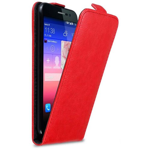 Cadorabo Ohi&scaron;je, združljivo z Huawei ASCEND P7 v rdeče jabolko - Za&scaron;čitni ovitek v obliki flipa z magnetnim zapiranjem, (20552365) Cene