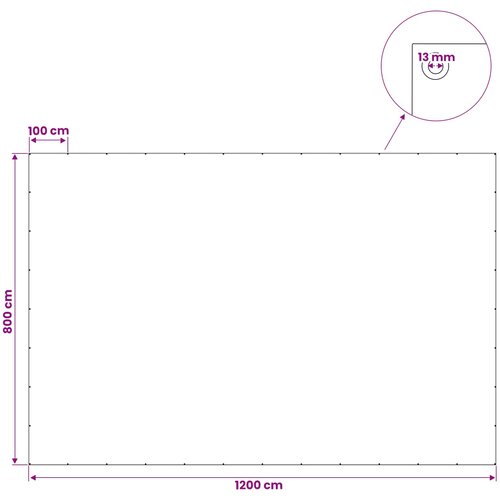  s rupama Zelena 8 x 12 m 260 gsm PE Slike