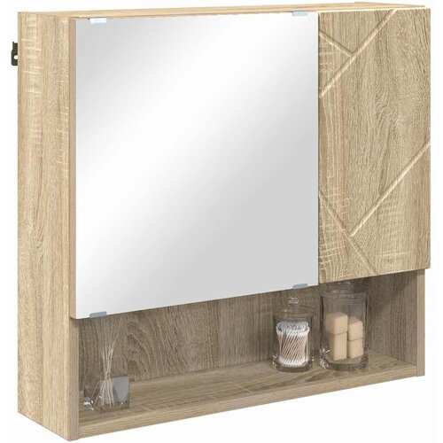  Ogledalo ormar Sonoma hrast 59 x 17 x 55 cm Konstruirano drvo Slike