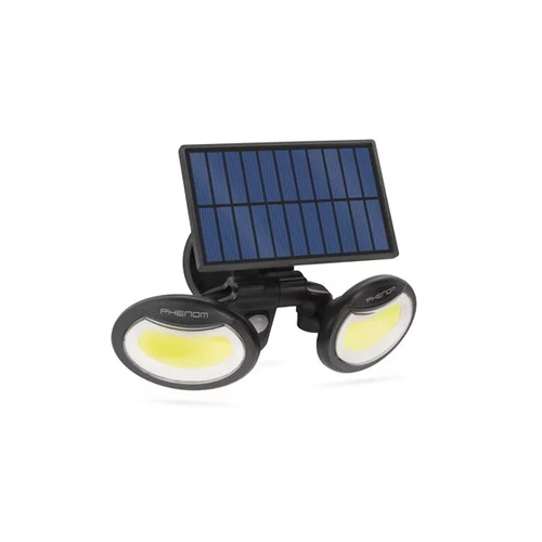 Phenom LED solarni reflektor z PIR senzorjem gibanja 2 vrtljivi glavi COB LED