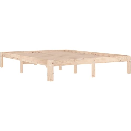  Okvir za krevet od masivnog drva 150 x 200 cm veliki bračni Slike
