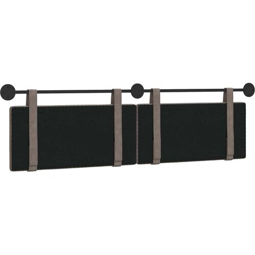  Držeće uzglavlje Zidne Sivi 190 x 55 x 5 cm Antikni PU - Sivi 180 cm bez LED Slike