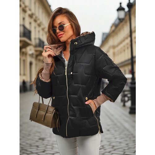 Resti Women's Quilted Jacket with Hood and Cuffs on Sleeves Stone Hollow Cene