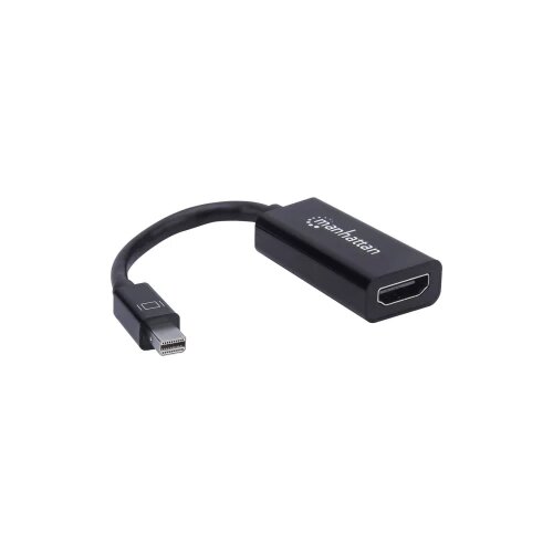 Manhattan 151528 Mini-DisplayPort adapter [1x mo&amp;scaron;ki konektor mini Displayport - 1x ženski konektor HDMI] črna 12.00 cm, (20430183) Slike