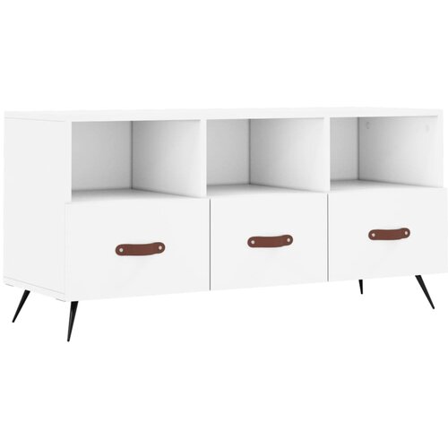 Maison Chic TV omarica - TV stojalo - Televizijska omarica bela 102x36x50 cm konstruiran les, (21699976) Cene