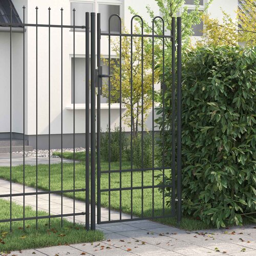 vidaXL Ogradna vrata BOXTEL 103 x 250 cm Čelik s prahom premazan Siva Cijene
