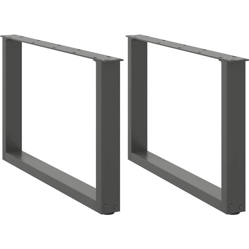 VidaXL Noge kavne mizice v obliki črke U 2 kosa Antracit 60x(42-43) cm Slike