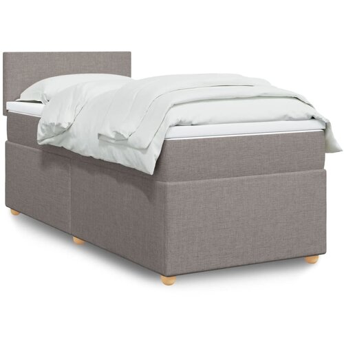  The Living Store Box spring postelja z vzmetnico taupe 90x200 cm blago - Box Spring Postelja, (21514647) Slike