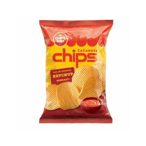 Chips Way čips rebrasti kecap čačanski 150G Slike