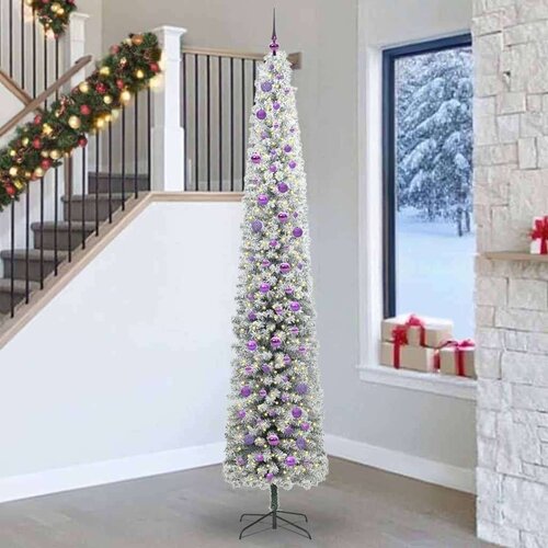vidaXL Umestno božično drevo Zelena 270 cm PVC in Jeklo in Plastika Cene