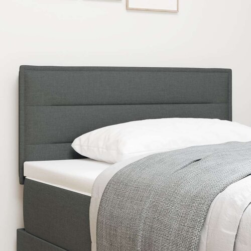 VidaXL naslon za glavu tamno sivi drveni okvir 90 x 7 x 78 cm Slike