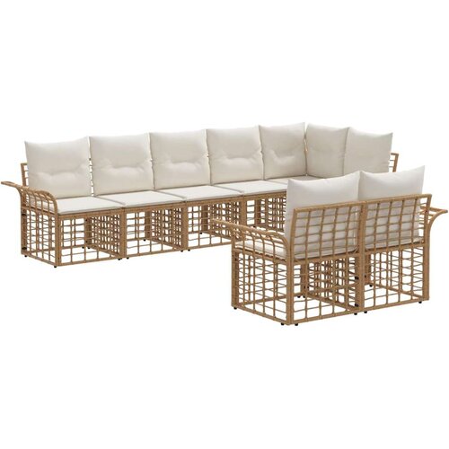  Set vanjskih sofa 8 pcs Prirodna i krema bijela Poliester Cijene