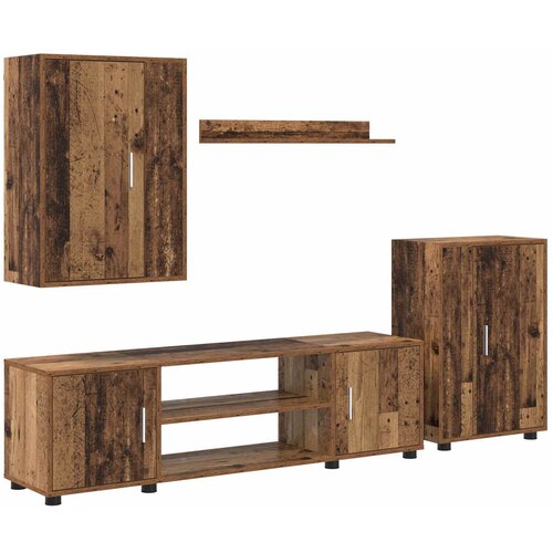 vidaXL Komplet TV omaric 4 pcs Star les Konstruiran les, (5000132158) Cene