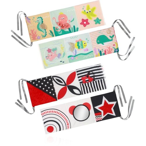 BabyOno Reversible Sensory Cloth Book 0m+ edukativna knjiga kontrastnih boja Under the Sea 1 kom Cijene