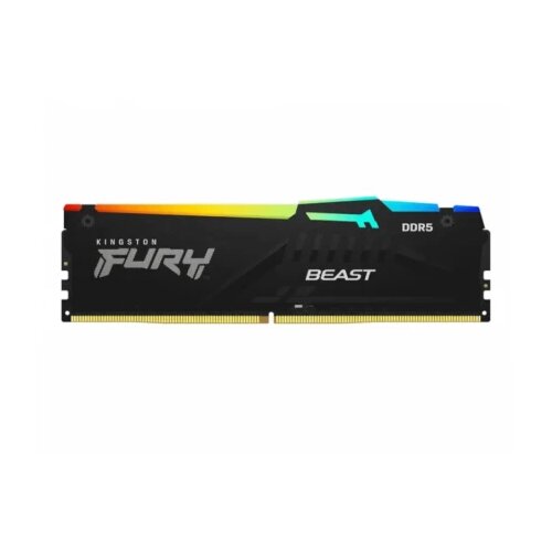 Kingston memorija 64GB(2x32GB)/DIMM/DDR5/5600MHz/CL30/FURY beast rgb Slike