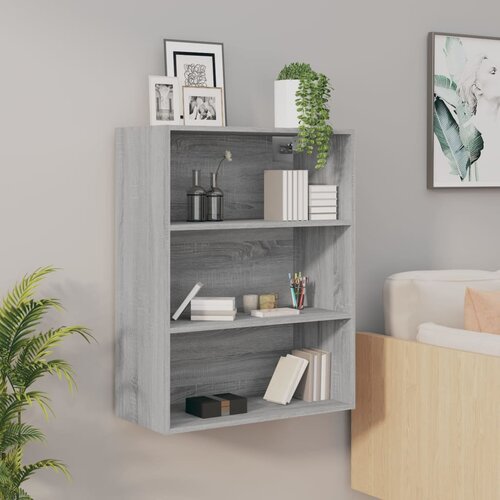 VidaXL viseći zidni ormarić boja sivog hrasta 69,5 x 32,5 x 90 cm Slike