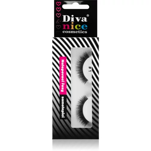 Diva & Nice Cosmetics Accessories trepavice od prirodne kose za lijepljenje No. 1