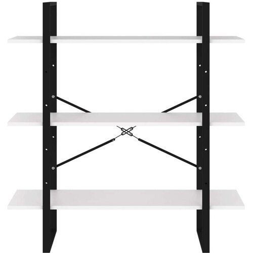 VidaXL Knjižna omara bela 100x30x105 cm iverna plo&amp;scaron;ča Slike