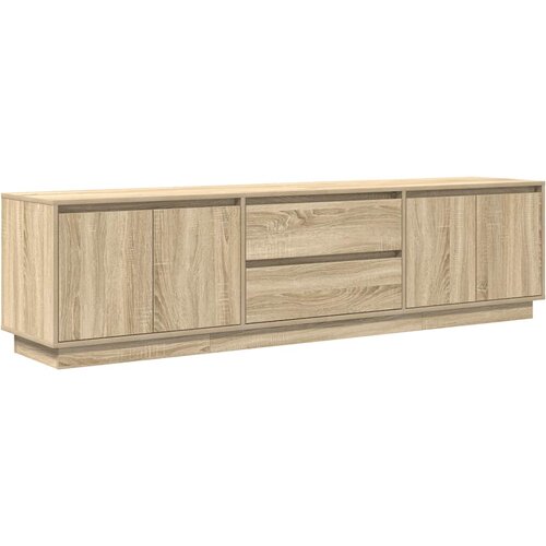  ormarić s LED svjetlima boja hrasta sonome 193,5x41x50 cm Slike