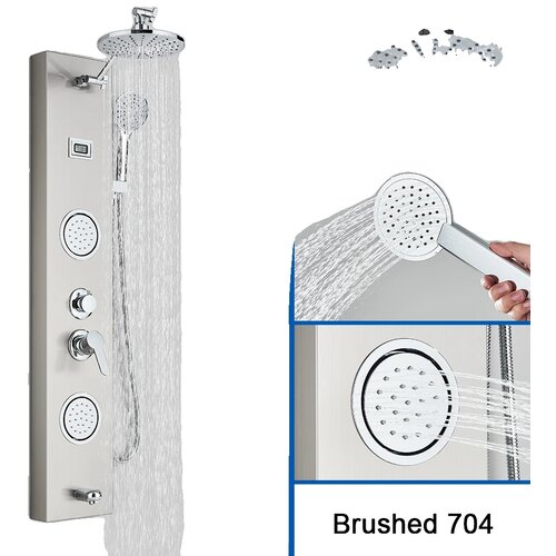 Oem Sprchov&yacute; panel, ovl&aacute;danie jednou rukov&auml;ťou, mas&aacute;žne trysky - br&uacute;sen&yacute; 704, (5000141745) Cene