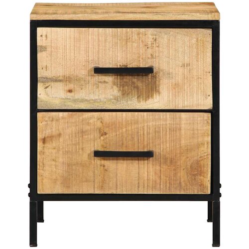  Noćni ormar s ladicama 2 pcs Smeđa i crna 40 x 35 x 50 cm Slike